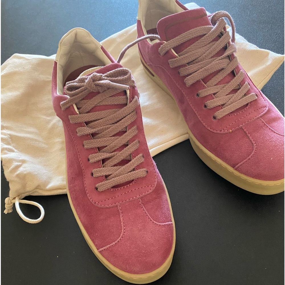 Loro Piana Fuchsia Suede Sneakers